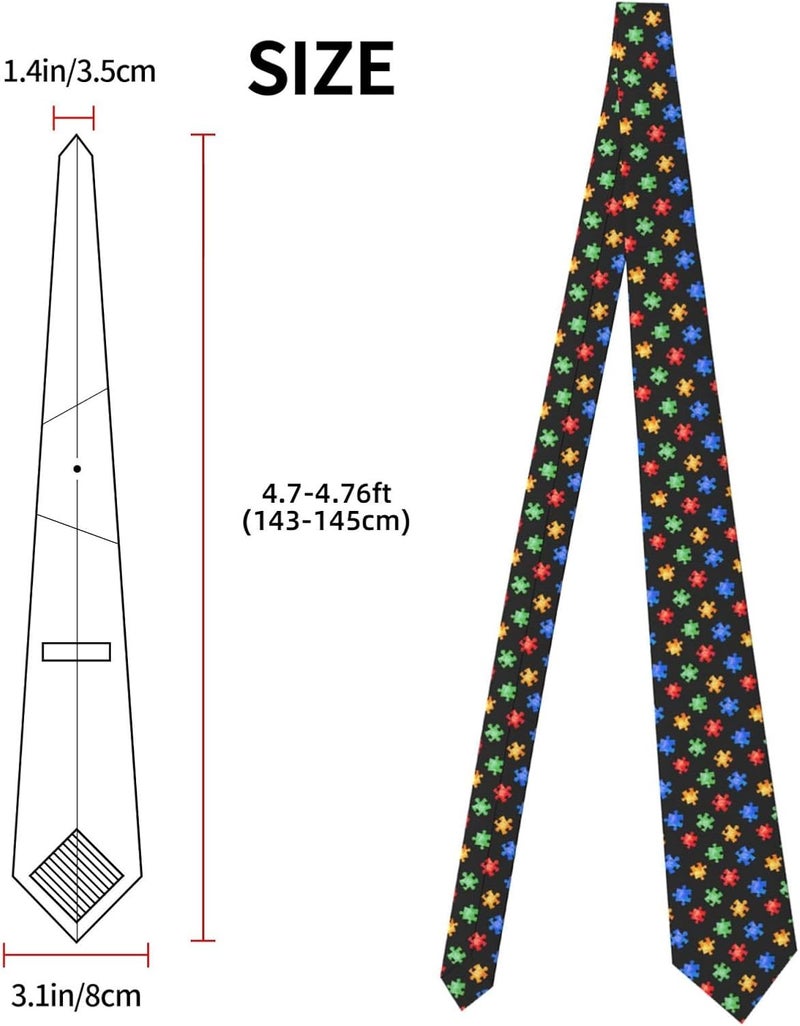 Yilad Tie for Men and Boy Novelty Fun Full Print Men's Necktie Skinny Fashion Narrow Wide - Image 2